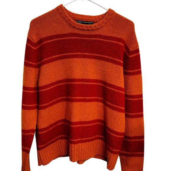 Vintage Abercrombie & Fitch Striped Wool Blend Sweater Preppy Academia Size L - Picture 1 of 3